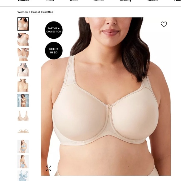 Wacoal Basic Beauty Underwire T-Shirt Bra 853192 Womens 40D - Picture 1 of 5